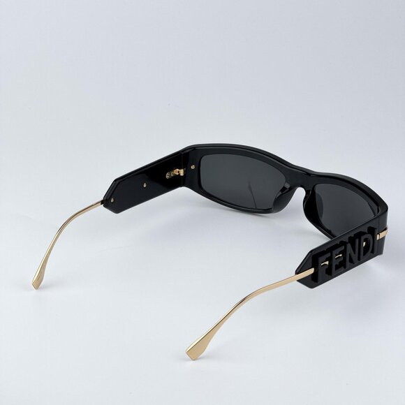 Fendi FE40120I 01A SHADOW Men BRAND NEW Sunglasses Oval Black Smoke Grey - Picture 4 of 11